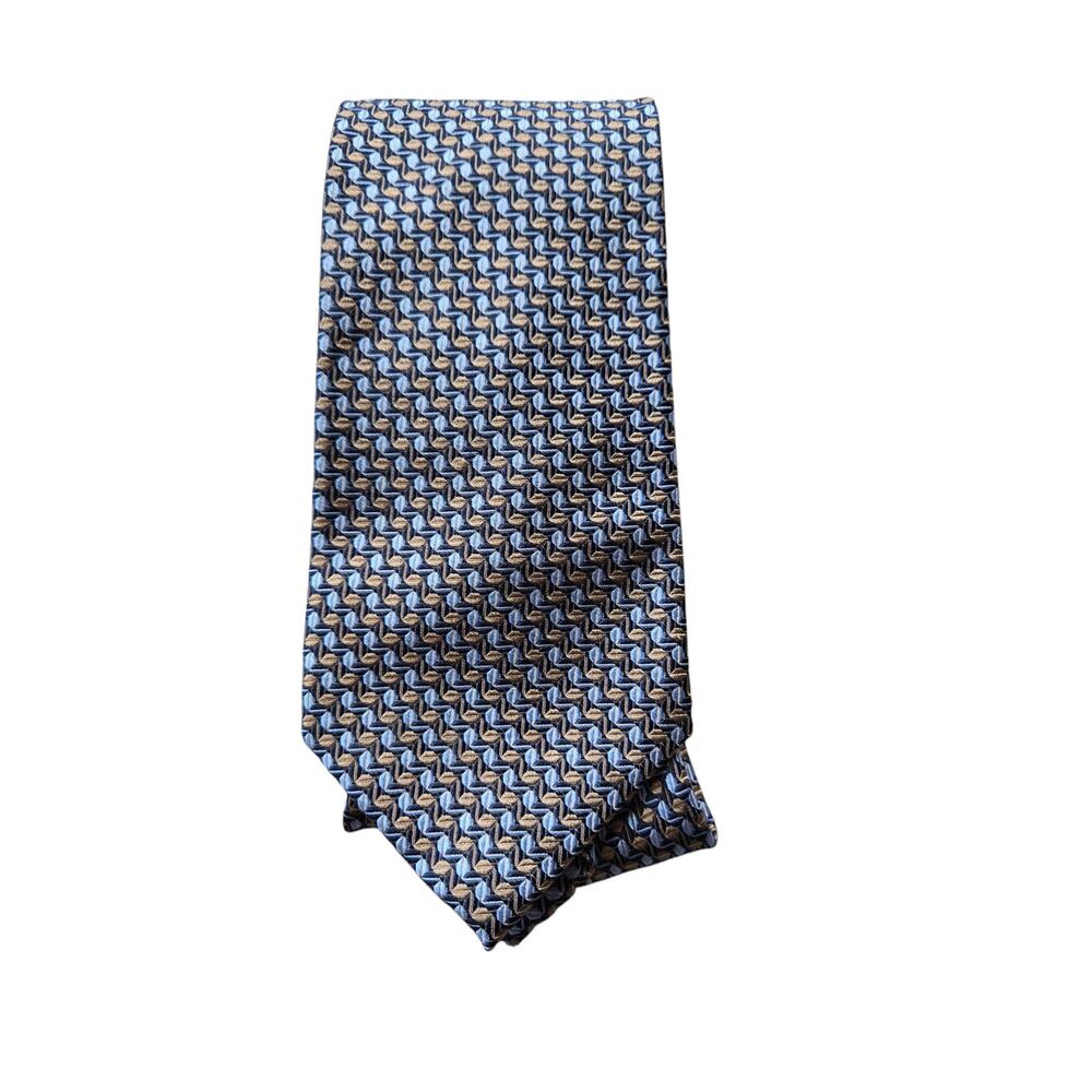 Jos. A. Bank. blue and yellow/brown patterned tie